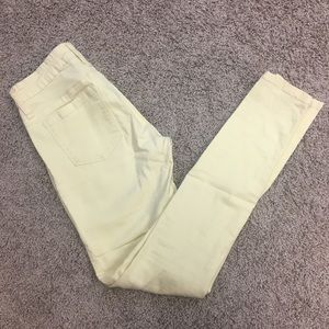 Pale yellow tractr jeans